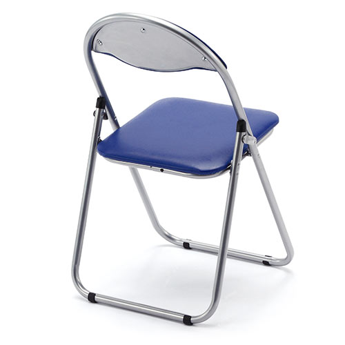 折りたたみイス ブルー 3脚セット パイプ椅子
