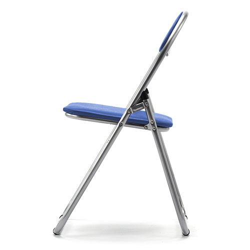 折りたたみイス ブルー 3脚セット パイプ椅子