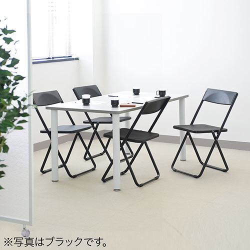 薄型 折りたたみ椅子 おしゃれ フォールディングチェア スタッキング可能 1脚 ホワイト
