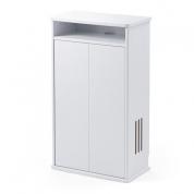 ルーター収納ボックス 目隠しボックス ケーブルボックス コード収納 木製 扉付き 電話台 幅48cm ホワイト