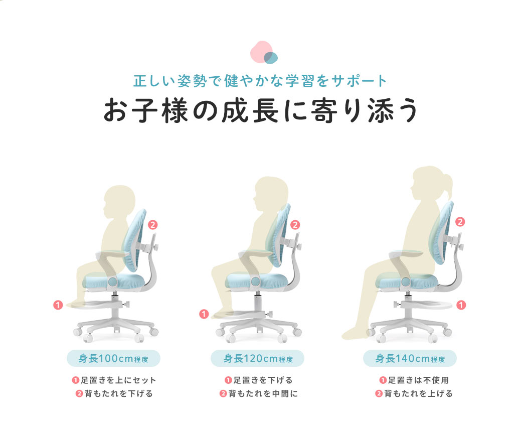 正しい姿勢で健やかな学習をサポート お子様の成長に寄り添う
