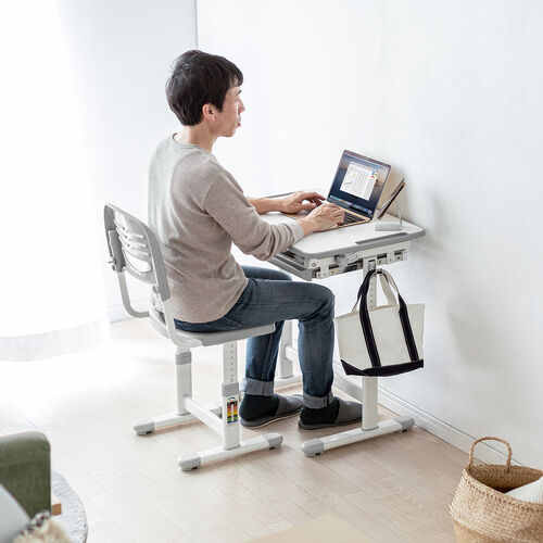 【アウトレット】学習机 学習デスク 勉強机 椅子セット 高さ調整可能 引き出し付き 角度調整対応