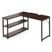 【アウトレット】L字デスク 幅120cm 奥行50cm ブラウン