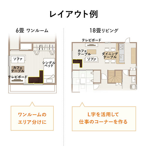 【アウトレット】L字デスク 幅120cm 奥行50cm ブラウン