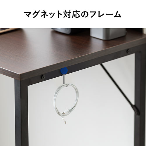 【アウトレット】L字デスク 幅120cm 奥行50cm ブラウン