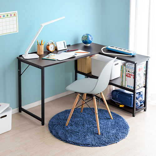 【アウトレット】L字デスク 幅120cm 奥行50cm ブラウン