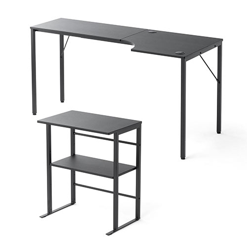 【アウトレット】シェルフデスク(L字デスク・コーナーデスク・木製デスク・パソコンデスク・ロングデスク・幅140cm・幅160cm・幅200cm)