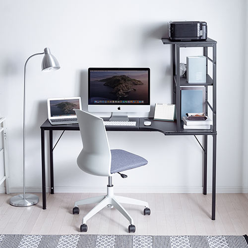 【アウトレット】シェルフデスク(L字デスク・コーナーデスク・木製デスク・パソコンデスク・ロングデスク・幅140cm・幅160cm・幅200cm)