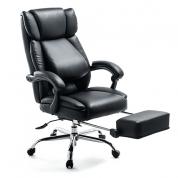 【寝れる椅子】リクライニングチェア(オットマン付き・PUレザー・ハイバック・角度可変ランバーサポート・170°) YK-SNCL008
