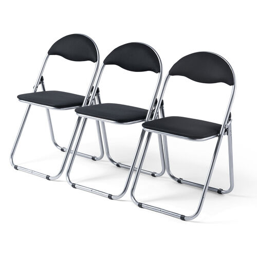 【4/30 16時まで特価】【在庫限り】折りたたみイス メッシュ張地 3脚セット パイプ椅子