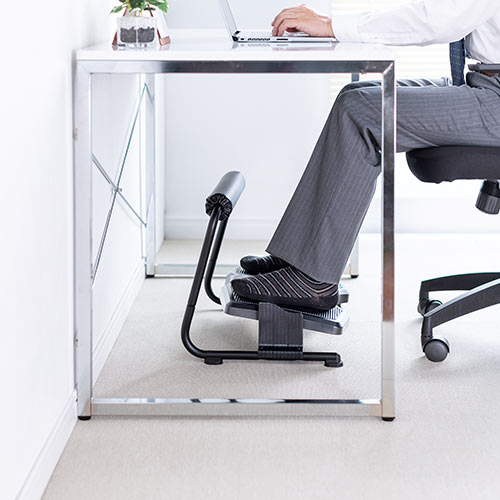 【アウトレット】フットレスト 足置き台 オットマン 耐荷重40kg 無段階角度調節 3段階角度調節