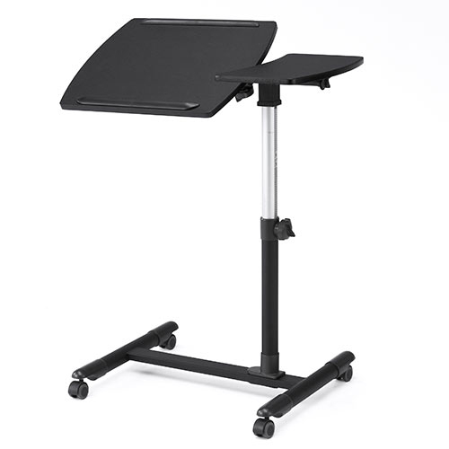 【アウトレット】サイドテーブル テーブル分割型 キャスター付き ブラック