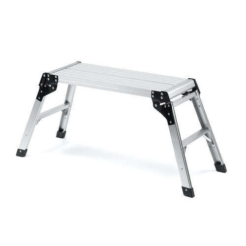 【アウトレット】アルミ製足場台 天板サイズ 76cm×30cm 高さ50cm 折りたたみ式 2段 耐荷重150kg
