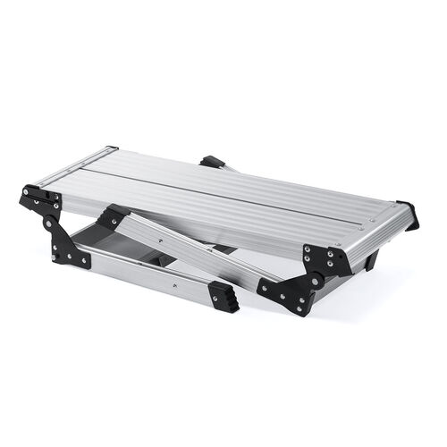 【アウトレット】アルミ製足場台 天板サイズ 76cm×30cm 高さ50cm 折りたたみ式 2段 耐荷重150kg