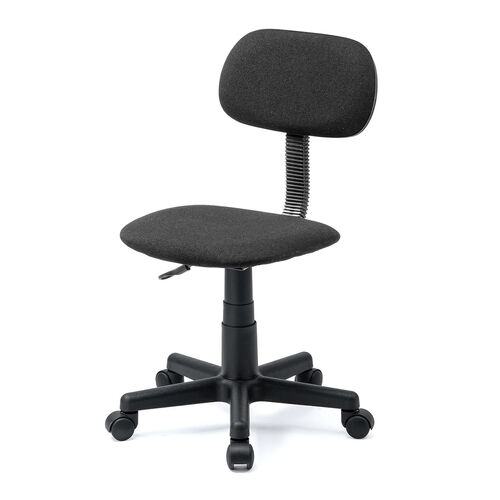 オフィスチェア ガス圧昇降 布張り キャスター付き ブラック