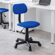 オフィスチェア ガス圧昇降 布張り キャスター付き ブルー