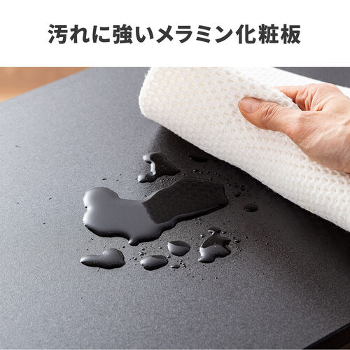 【アウトレット】ワークデスク専用サブデスク L字デスク ブラック 幅40cm 奥行90cm ねじ固定