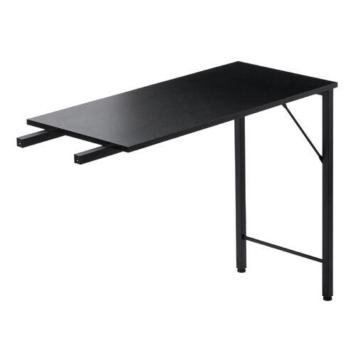 【アウトレット】ワークデスク専用サブデスク L字デスク ブラック 幅40cm 奥行90cm ねじ固定