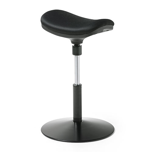 【アウトレット】ハイスツール(座面フレキシブル可動・人間工学・ガス圧高さ調整・ブラック)