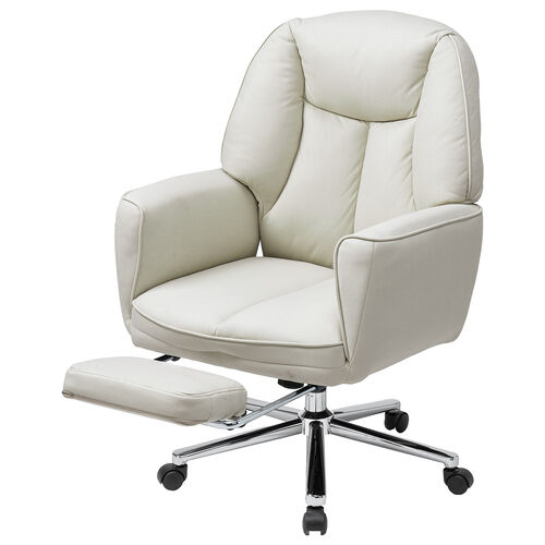 ソファチェア 収納式オットマンつき スエード調生地 ベージュ