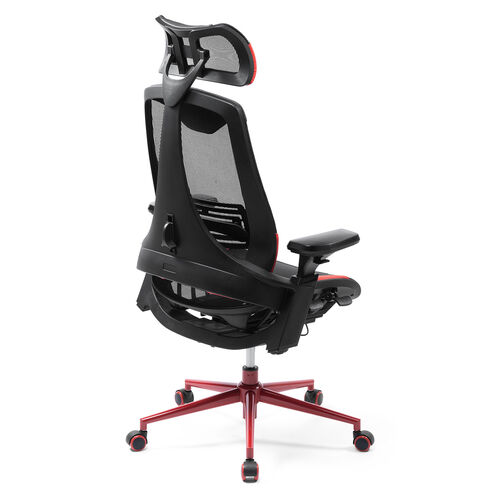 ゲーミングチェア レーシングチェア メッシュ シンクロロッキング 4Dアームレスト ヘッドレスト ランバーサポート レッド