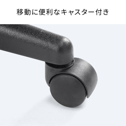 【アウトレット】極厚クッション オフィスチェア アームレスト付き メッシュ背もたれ ミドルバック ブラック