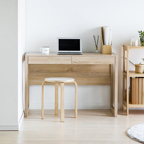 【アウトレット】パソコンデスク(書斎デスク・幅105cm・奥行50cm・引き出し付き・テレワーク・在宅勤務)