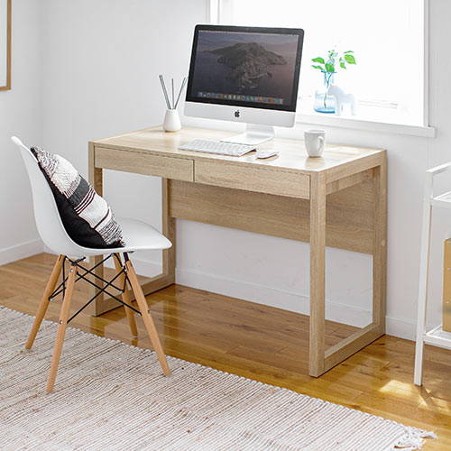 【アウトレット】パソコンデスク(書斎デスク・幅105cm・奥行50cm・引き出し付き・テレワーク・在宅勤務)