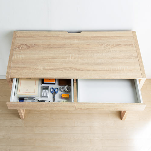 【アウトレット】パソコンデスク(書斎デスク・幅105cm・奥行50cm・引き出し付き・テレワーク・在宅勤務)