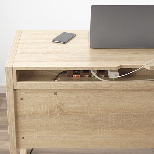 【アウトレット】パソコンデスク(書斎デスク・幅105cm・奥行50cm・引き出し付き・テレワーク・在宅勤務)