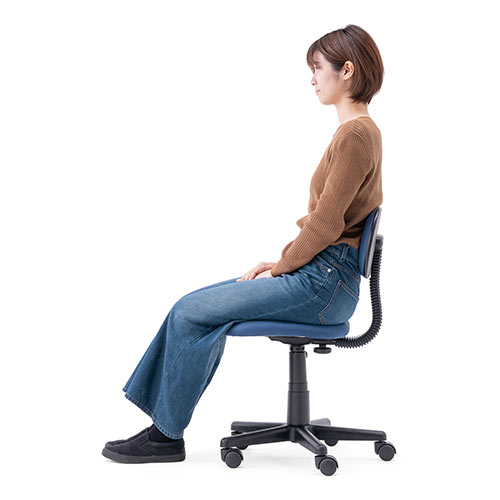 オフィスチェア ワークチェア コンパクト 小さめ 低め シンプル 学習椅子 子供 自宅 ブルー