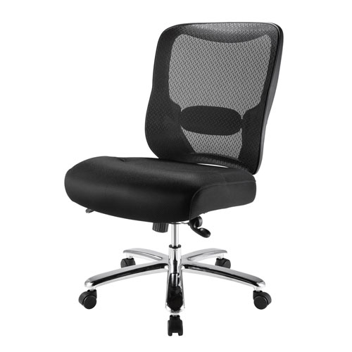 【アウトレット】高耐荷重 メッシュチェア 耐荷重200kg ブラック