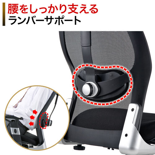 【アウトレット】多機能ワークチェア ハイバック シンクロロッキング アームレスト付き ブラック