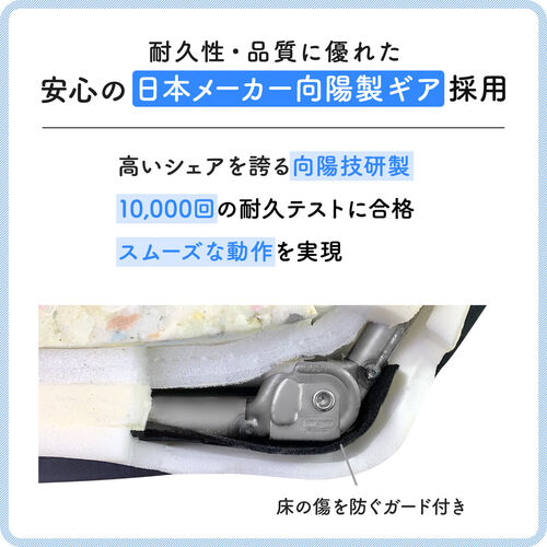 【アウトレット】ダブルクッション座椅子 ボア生地タイプ 肘掛け付き 14段階リクライニング ベージュ