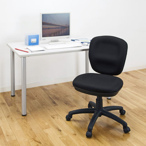 【アウトレット】オフィスチェア(ミドルバック・ブラック)