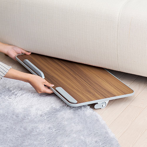 【アウトレット】折りたたみデスク ノートパソコンデスク 高さ調整 角度調整対応 木目調 幅60cm