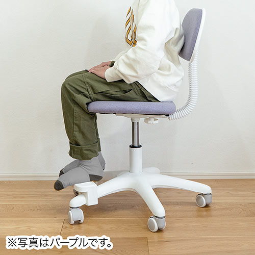 学習椅子(子供・中学生・大人・低め・キャスター・ストッパー・足置き・高さ調整・回転・クッション・おすすめ・ライトブルー)