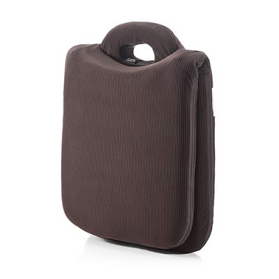 【アウトレット】折りたたみ座椅子 マイクロファイバー素材 14段階リクライニング 持ち手付き ブラウン