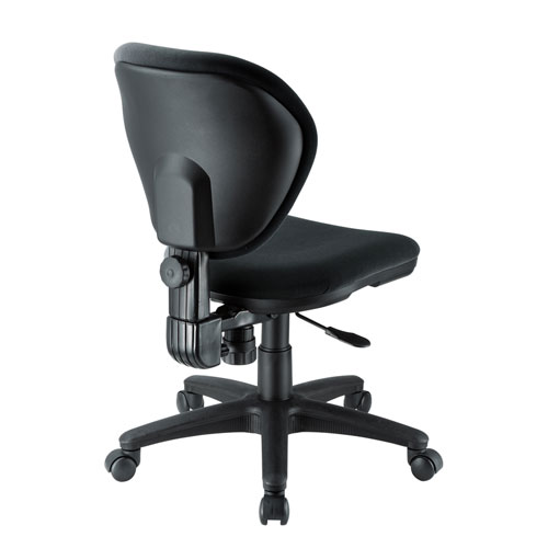 【アウトレット】オフィスチェア 背もたれ上下左右調整 簡単組立 ロッキング ブラック