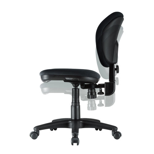 【アウトレット】オフィスチェア 背もたれ上下左右調整 簡単組立 ロッキング ブラック