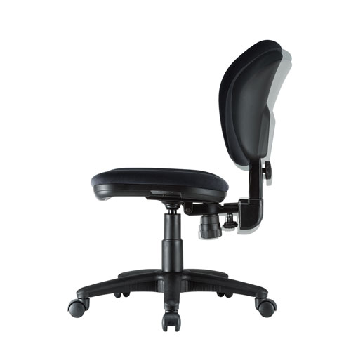 【アウトレット】オフィスチェア 背もたれ上下左右調整 簡単組立 ロッキング ブラック