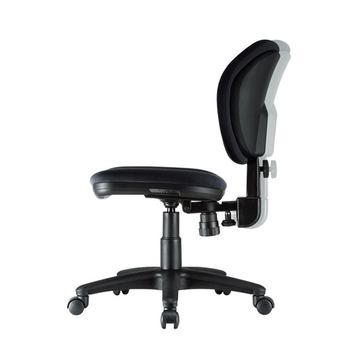 【アウトレット】オフィスチェア 背もたれ上下左右調整 簡単組立 ロッキング ブラック