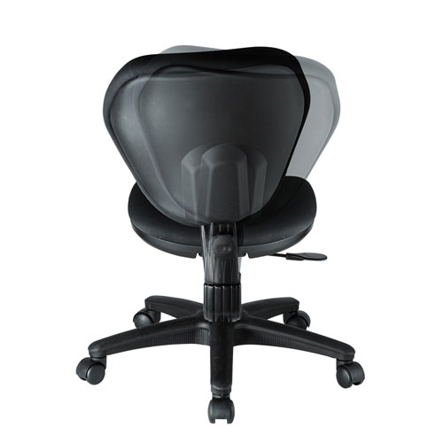 【アウトレット】オフィスチェア 背もたれ上下左右調整 簡単組立 ロッキング ブラック