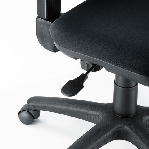 【アウトレット】オフィスチェア 背もたれ上下左右調整 簡単組立 ロッキング ブラック