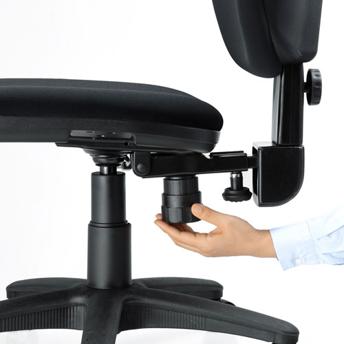 【アウトレット】オフィスチェア 背もたれ上下左右調整 簡単組立 ロッキング ブラック