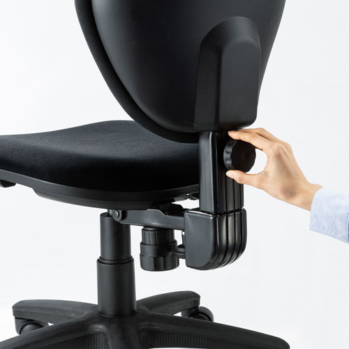 【アウトレット】オフィスチェア 背もたれ上下左右調整 簡単組立 ロッキング ブラック