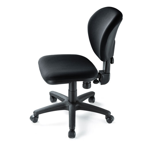 【アウトレット】オフィスチェア 背もたれ上下左右調整 簡単組立 ロッキング ブラック