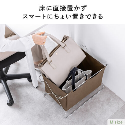 【アウトレット】折りたたみ荷物入れ Lサイズ ブラウン スタッキング可能