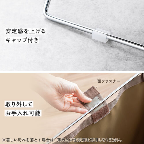 【アウトレット】折りたたみ荷物入れ Lサイズ ブラウン スタッキング可能