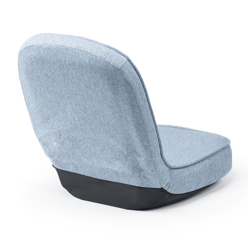 【アウトレット】コンパクト 折りたたみ座椅子 6段階リクライニング ファブリック生地 ブルー